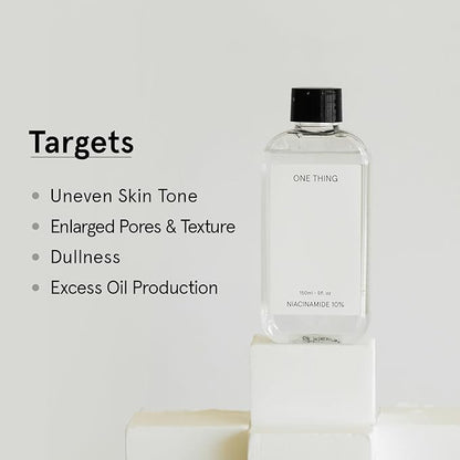 ONE THING Niacinamide 10% Toner 5.07 Fl Oz | Vitamin B3 Hydrating Revitalizing Soothing Facial Daily Essence Dull, Oily Skin | Discoloration, Redness, Acne Scars Relief, Uneven Tone | Korean Skin Care