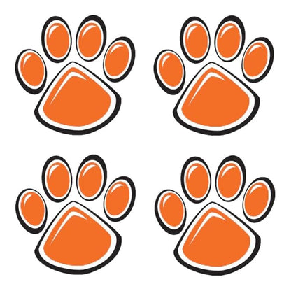 FashionTats Sport Spirit Temporary Tattoos | 100 Tattoos (Orange Paw)
