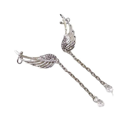 Boho Rhinestone Wing Ear Climbers Earrings