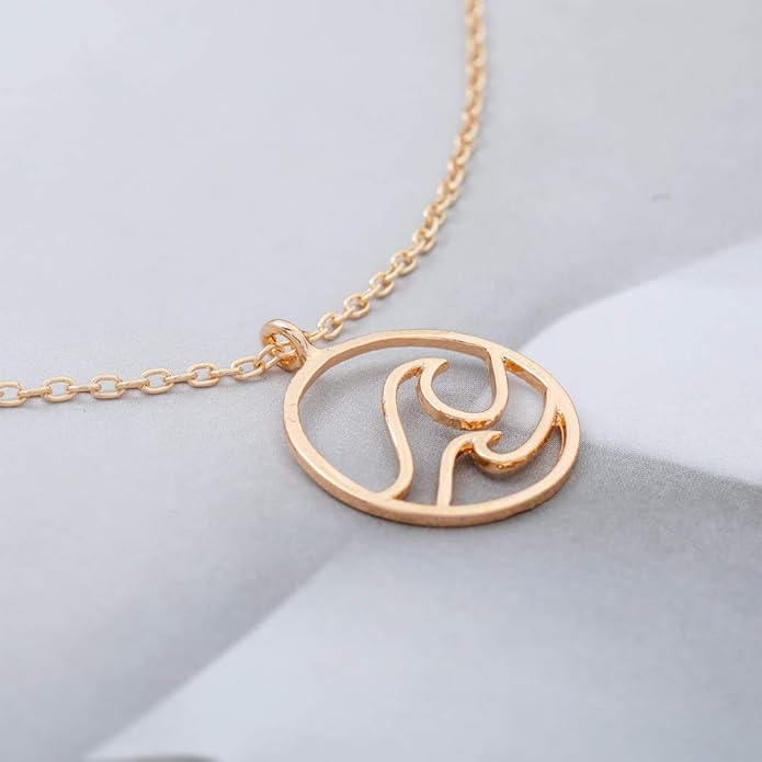 Jovono Boho Fashion Wave Pendant Necklaces
