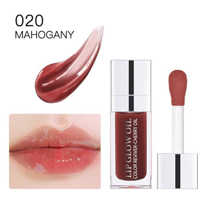 Plumping Lip Oil, Long Lasting Hydrating (MAHOGANY)