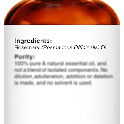 MAJESTIC PURE Rosemary Essential Oil | 100% Pure and Natural Rosemary Oil | Premium Grade Essential Oils for Hair Care, Home Diffusers, Skin, Aromatherapy, Massage and Humidifiers | 1 Fl Oz