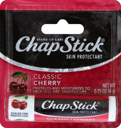 ChapStick Classic Cherry Lip Balm Tube,