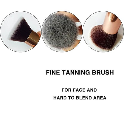 4 Pack Self Tanning Mitt Applicator Kit, with Self Tanner Mitt, Self Tan Back Applicator, Exfoliating Glove, Flat Top Face Tanner Brush, Tan mit for Self Sunless Tanner (brown)