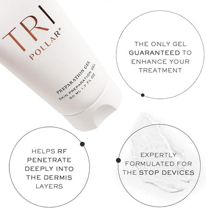 TriPollar Stop Preparation Gel 50ml - High Radio Frequency Skin Tightening Facial Machine Gel - Professional Home RF Anti-Aging Formula - Compatible Stop Devices - FDA Cleared
