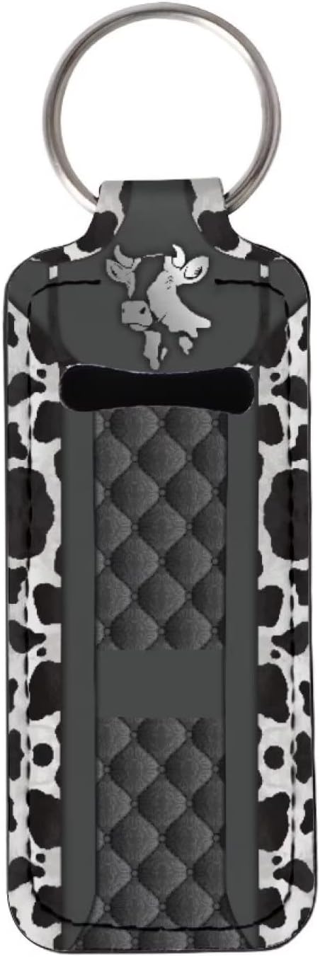 Bulopur Grey Luxury Cow Print Women Lipstick Holder Grey