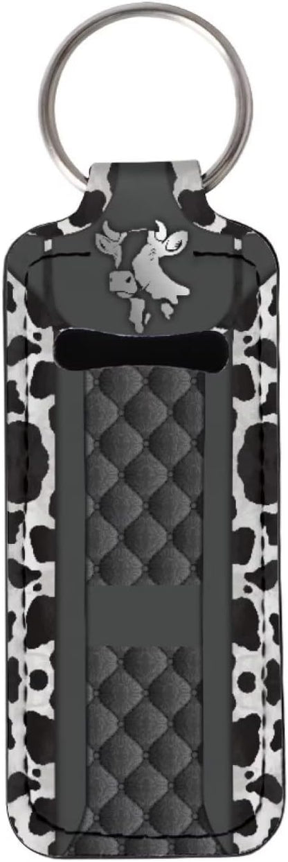 Bulopur Grey Luxury Cow Print Women Lipstick Holder Grey
