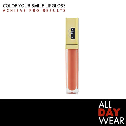 Gerard Cosmetics x Lyrica Anderson Light 'Em Up Lip Gloss - Navel | Super Pigmented Peach Lip Gloss | Moisturizing Lip Gloss with Mirror and LED Light | Cruelty Free & Made in USA