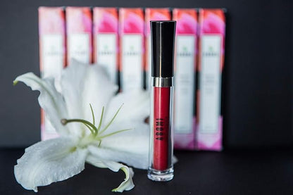 Aromi True Red Matte Liquid Lipstick, Retro Red Lip Color with Blue Undertones, Smudge Proof, Long Lasting, Vegan and Cruelty-free, Handmade (Flamenco Red)