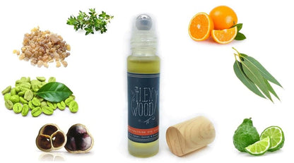 The Ilex Wood - Revitalising Eye Serum. An all-natural vegan anti-ageing serum with Cacay Oil, Green Coffee Arabica Oil, Frankincense, Eucalyptus, Thyme, Bergamot & Orange - 10ml (0.34 fl oz)