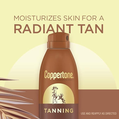 Coppertone Tanning Sunscreen Spray, SPF 15 Broad Spectrum Tanning Sunscreen, Water Resistant Sunscreen, 5.5 Oz