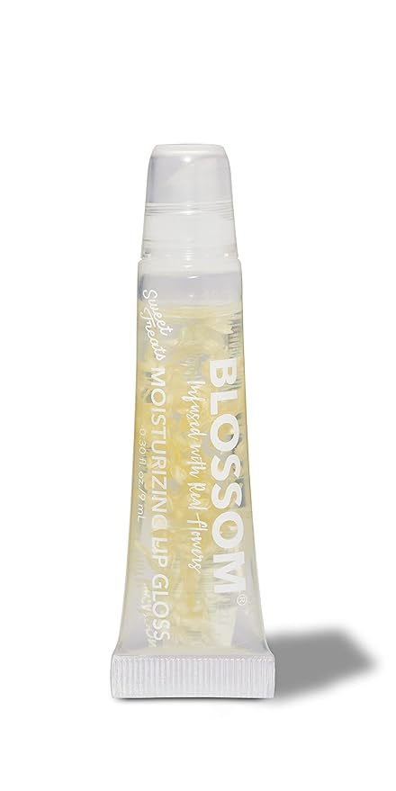 Blossom Scented Moisturizing Lip Gloss Tubes, Infused with Real Flowers, 0.3 fl. oz/9ml, Coconut Macaroon