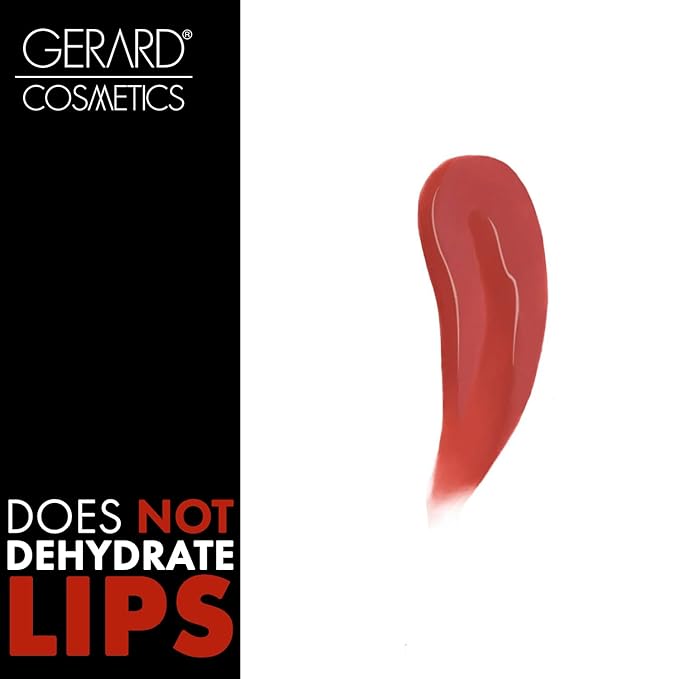 Gerard Cosmetics Color Your Smile Lip Gloss - Passion | Moisturizing Lip Gloss with Mirror and LED Light | Super Pigmented | Shiny Finish | Nude Lip Color | Cruelty Free and Made in USA