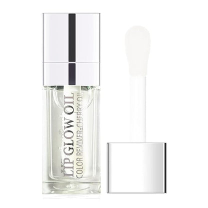 Lip Oil, Hydrating Lip Gloss Tinted Lip Balm Transparent Lip Care, Big Brush Head Glitter Shine, Long Lasting Nourishing Non-sticky Fresh Texture