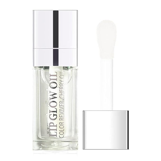 Lip Oil, Hydrating Lip Gloss Tinted Lip Balm Transparent Lip Care, Big Brush Head Glitter Shine, Long Lasting Nourishing Non-sticky Fresh Texture