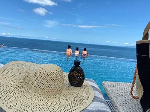 The Sicilian 200X Dark Black Bronzer Tanning Lotion - BEST Tanning Lotion For Glowing Skin - Gradual Bronzing & Sunless Self Tanner Lotion - Luxurious Sunless Body Tanning Lotion Nourishes Skin