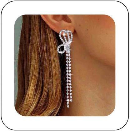 Vintage Crystal Chandelier Drop Earrings Long