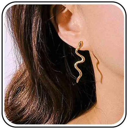 Vintage Snake Dangle Earrings Punk Snake