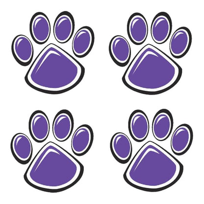 FashionTats Sport Spirit Temporary Tattoos | 100 Tattoos (Purple Paw)