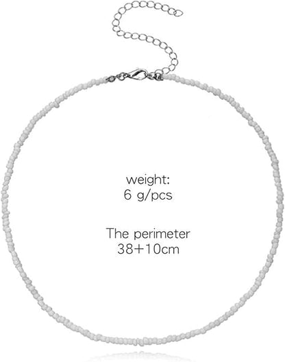 Boho Seed Bead Choker Necklace Tiny