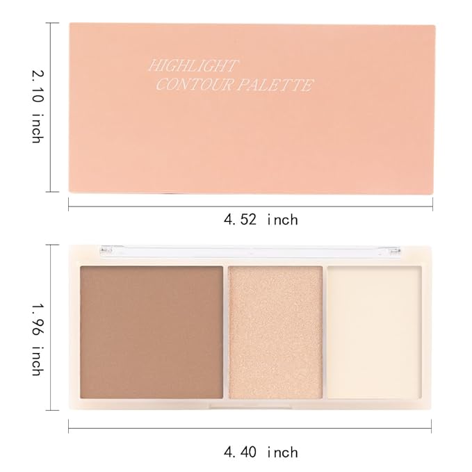 3 IN 1 Brown Nude Face Highlight Bronzer