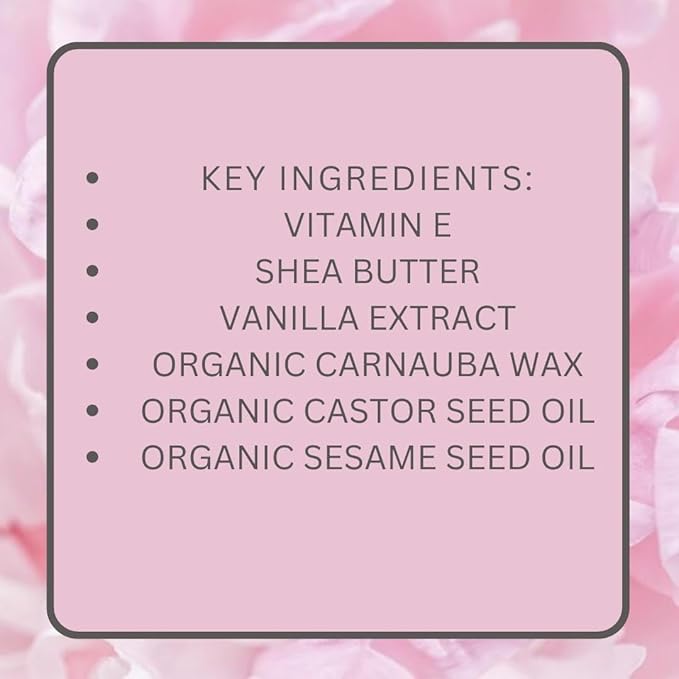 PRIMROSE VANILLA BEAN LIPSTICK, Creamy Formula, Made with Natural, Plant-Based, Organic Oil and Waxes, Paraben Free, Made in the USA. 0.16 oz/4.5 g (Mauve On Over)