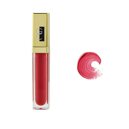 Gerard Cosmetics Color Your Smile Lip Gloss Rose Hill | Super Pigmented Red Lip Gloss with LED Light and Mirror | Shiny Finish | Hydrating Liquid Lip Color | Cruelty Free and Made in USA