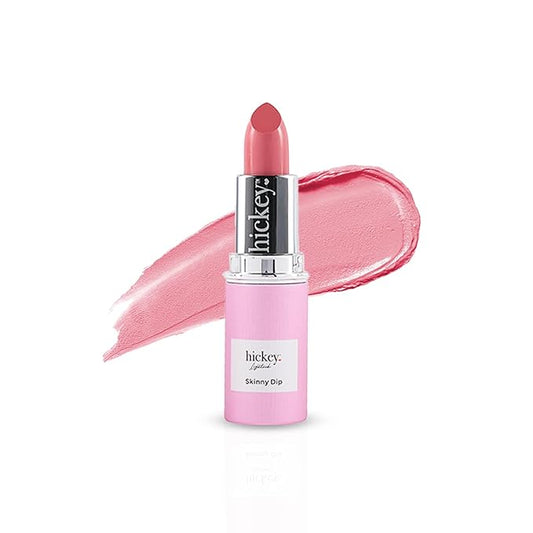 Hickey Lipstick Organic Skinny Dip Light Pink Lipstick Refill | HIghly Pigmented Long Lasting Luxurious Gluten Free | 0.16 oz | Gluten Free