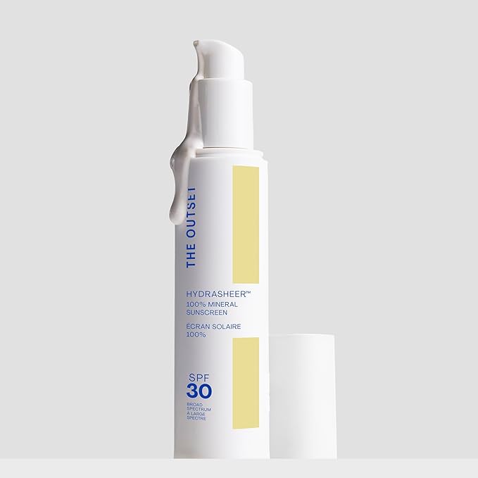 The Outset Hydrasheer 100% Mineral Hydrating Sunscreen SPF 30 - UVA/UVB protection - Face, Lightweight, Clean, Vegan Free - Sensitive Skin - 1.7 fl oz
