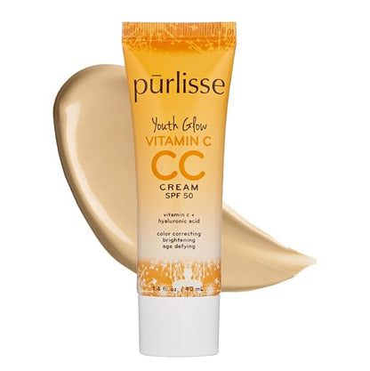 pūrlisse Youth Glow Vitamin C CC Cream SPF Light Medium 1.4oz