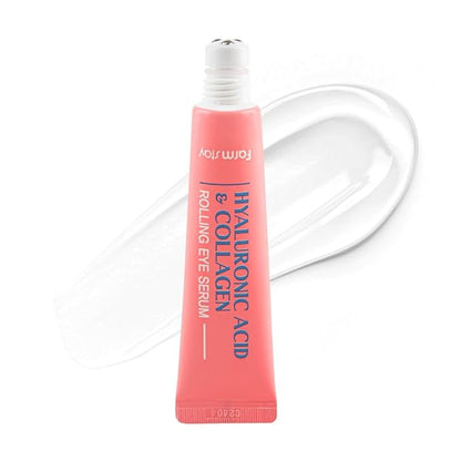 Farmstay Hyaluronic Acid Roll-on Eye Serum with 2% Niacinamide & Collagen – Hydrating Korean Eye Roller for Dark Circles, Puffy Eyes & Wrinkles – 0.84 fl. oz.
