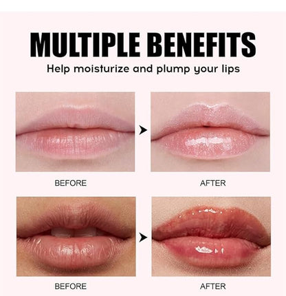 8 Colors Lip Oil Lip Glaze, Big Brush Lip