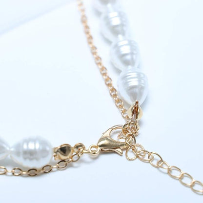 Bohemian Layered Necklace with Butterfly Pendant