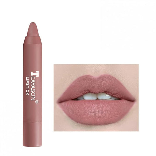 Agrifilm Matte Velvet Lipstick Lip Crayon Nourishing Non-Stick Cup Lip Stain Lip Gloss,Long-lasting Waterproof Lip Stick Lip Makeup for Women (3)