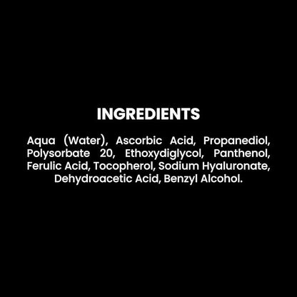 Light Your Skin Vitamin C 20% & Ferulic Acid Serum - Brightening Anti-Aging Formula with Vitamin E - Fades Dark Spots & Improves Skin Tone - Vegan, 30 ml/Net 1.01 Fl. Oz