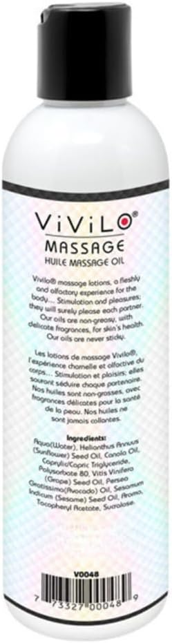 Aromatherapy Sensual Massage Oil for Couples - Relaxing Full Body Massage Oil for Date Night Peach Vegan Massage Oil for Massage Therapy Smooth Gliding Formula 8 Fl Oz 250ml., White