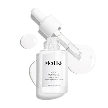 Medik8 Liquid Peptides - Regenerating Multi Peptide Serum - Smooths Wrinkles and Fine Lines - Hydrating, Brightening, Plumping - 1.0 oz
