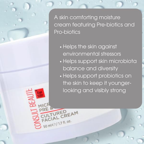 Consult Beaute - MICROBIOME Skin Barrier Moisture Balancing Skin Care Trio - Serum Concentrate, Hydrating Facial Cream & Kombucha Face Wash - For All Skin Types - Lightweight - For Women and Men