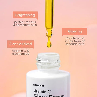 Hanskin Vitamin C Glow Serum with Ascorbic Acid, Toning, Illuminates for Glowing Skin [30ml]