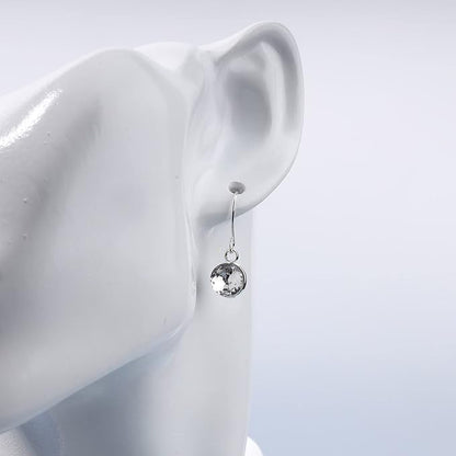 Crystal Dangle Drop Earrings Silver Dangle