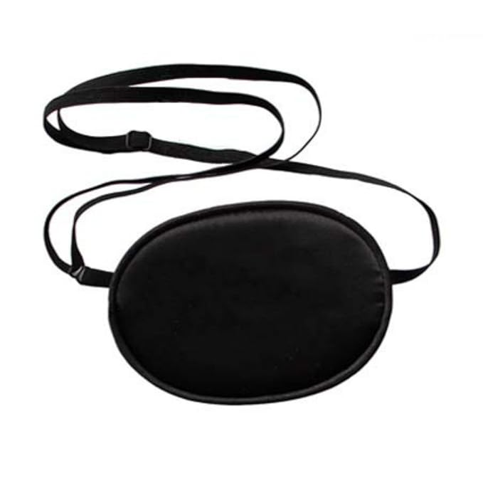 Akak Store 100% Mulberry Silk Pirate Eye Patch for Boys Kids to Reat Lazy Eye/Amblyopia/Strabismus - Not Light Leak,Smooth,Soft and Comfortable（Small,Black）