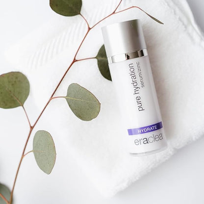 eraclea Pure Hydration Serum, Soothing Face Serum with Hyaluronic Acid and Zinc to Calm Redness and Irritated Skin, Ultra-Hydrating Anti-Wrinkle Hyaluronic Acid Serum for All Skin Types (1 fl oz)
