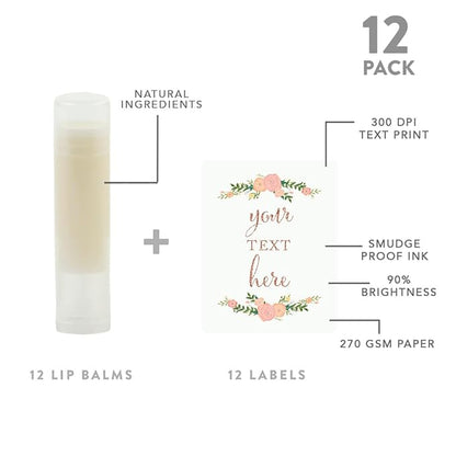 Andaz Press Personalized Lip Balm Party Florals,