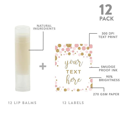 Andaz Press Personalized Lip Balm Party Glitter