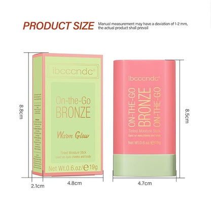 UNYOKE Soft Creamy Highlighter Blush Stick,Smooth Shimmer Bronzer Beach Glow） 6 Oz