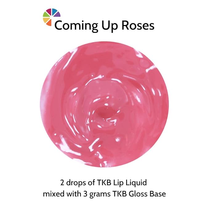 TKB Lip Liquid Color|Liquid Lip Color for TKB Gloss Base, DIY Lip Gloss, Pigmented Lip Gloss and Lipstick Colorant, Made in USA (1floz (30ml), Coming Up Roses)