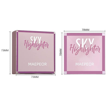 MAEPEOR Face Highlighter Palette 8 Colors Smooth Shimmer Pearl White)