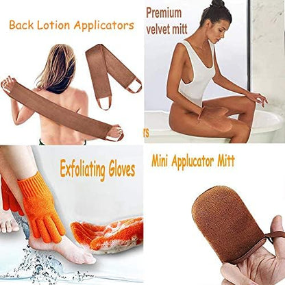 4 In 1 Self Tanning Mitt Applicator Kit Self Tanner Mitt Applicator Tanning Mitts Self Tanner Self Tanning Glove for Self Tan Mitt Applicator Sunless Tanner Mitt Self Tan mit Self Tanner Mit