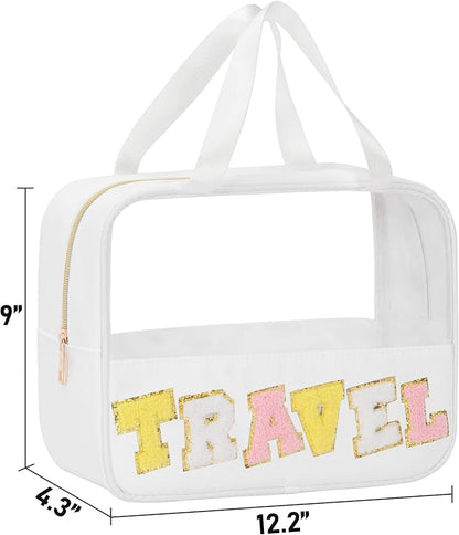 Chenille letter snacks bag zipper