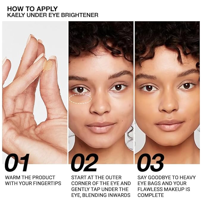 evpct 2Pcs under Eye Brightener, Nourishing Luminous under Warm Nude